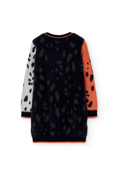 Longpullover Flauschkleid gemustert Boboli2